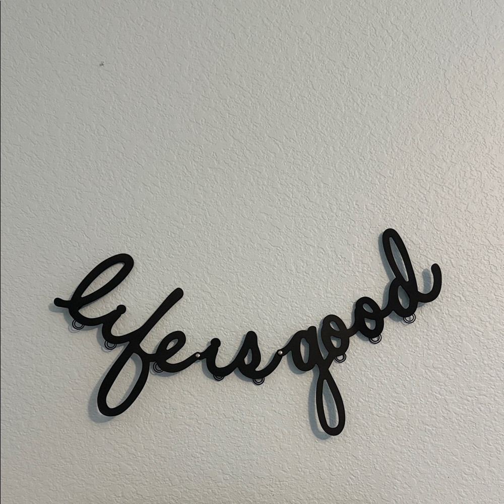 Black Script Wall Decor - 'Life is Good'